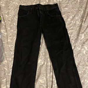 Mens Wrangler Rustler black jeans